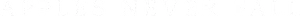 Apples Never Fall Logo
